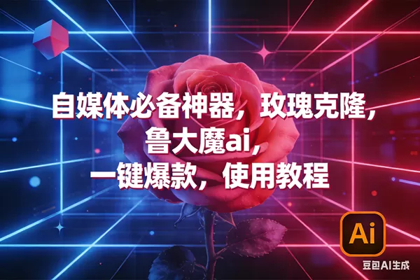 （17285期）玫瑰克隆神器，ai鲁大魔，自媒体必备工具，一键爆款神器，详细教程。-鹊桥梦网创