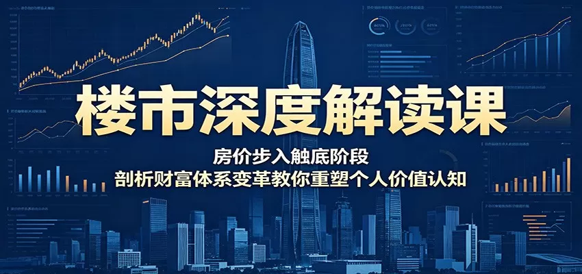 楼市深度解读课:房价步入触底阶段,剖析财富体系变革教你重塑个人价值认知-鹊桥梦网创
