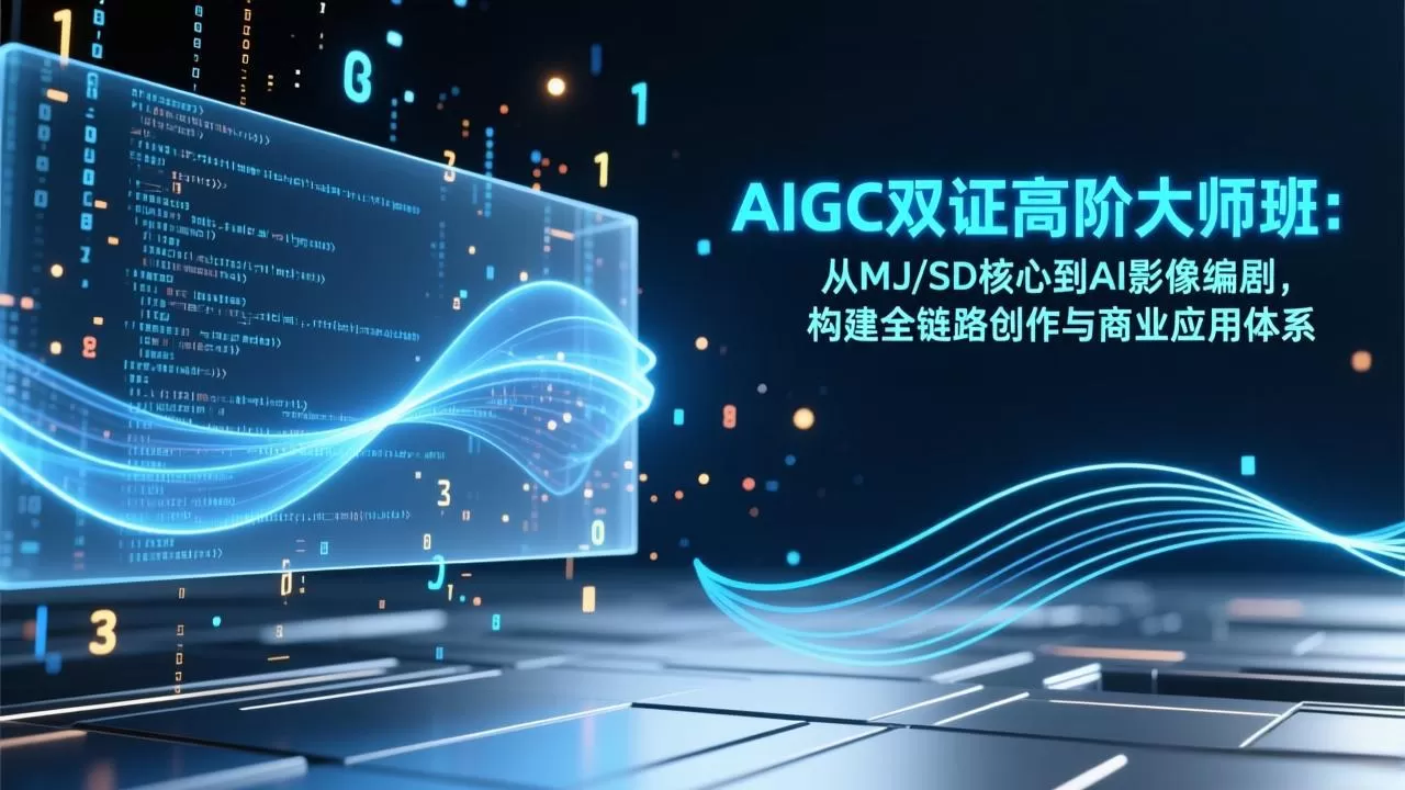 AIGC双证高阶大师班：从MJ/SD核心到AI影像编剧，构建全链路创作与商业应用体系-鹊桥梦网创
