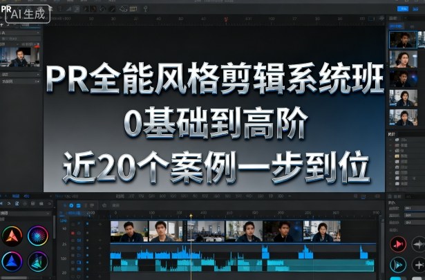 PR全能风格剪辑系统班,0基础到高阶,近20个案例一步到位-鹊桥梦网创