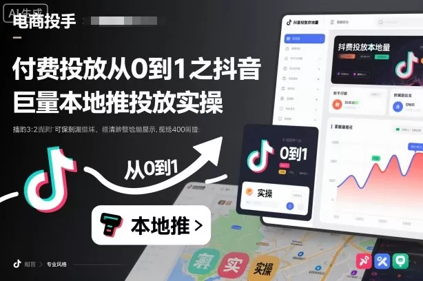 付费投放从0到1之抖音巨量本地推投放实操-鹊桥梦网创