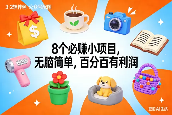 （17114期）8个必赚小项目，无脑简单，百分百有利润，副业首选，日入300+-鹊桥梦网创