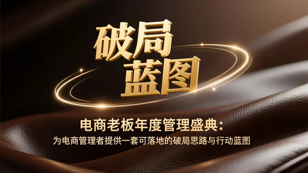 电商老板年度管理盛典：为电商管理者提供一套可落地的破局思路与行动蓝图-鹊桥梦网创