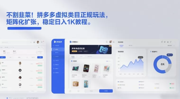 不割韭菜！拼多多虚拟类目正规玩法，矩阵化扩张，稳定日入1K教程【揭秘】-鹊桥梦网创