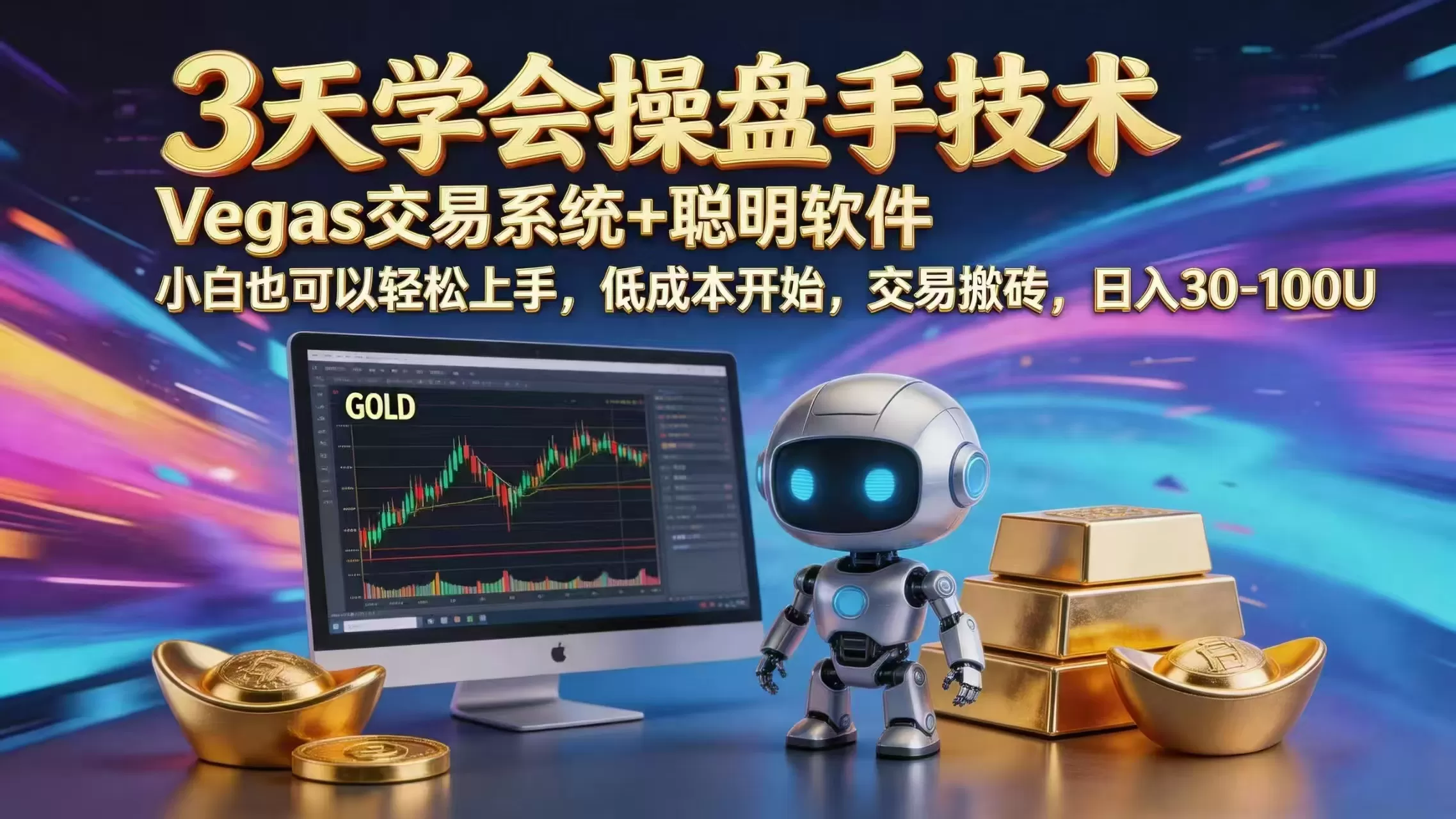 三天学会操盘手技术，vegas技术+聪明软件，小白也可以轻松上手，日入1000+-鹊桥梦网创