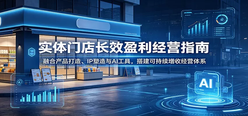 实体门店长效盈利经营指南:融合产品打造、IP塑造与AI工具,搭建可持续增收经营体系-鹊桥梦网创