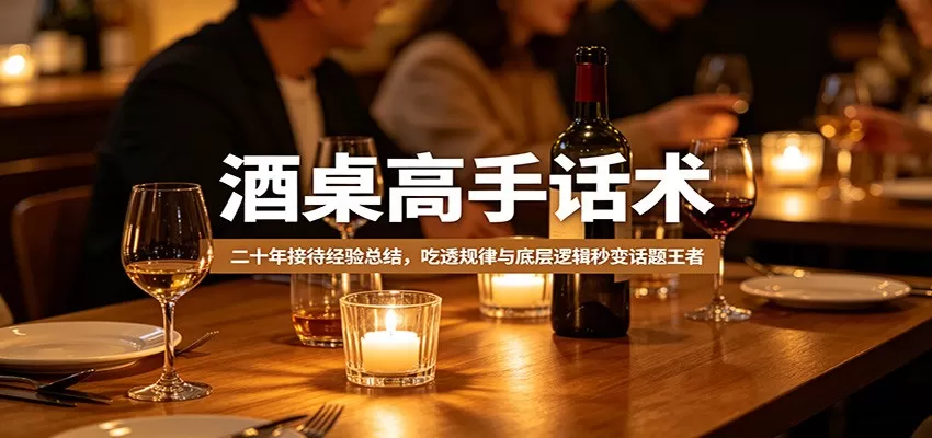酒桌高手话术:二十年接待经验总结,吃透规律与底层逻辑秒变话题王者-鹊桥梦网创