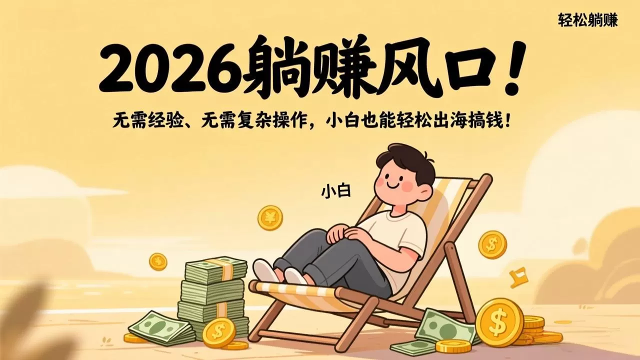 2026躺赚风口！无需经验、无需复杂操作，小白也能轻松出海搞钱！-鹊桥梦网创