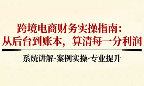 2025跨境电商财务实操指南-鹊桥梦网创