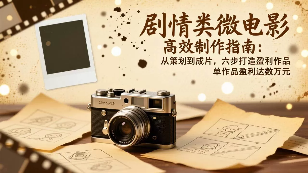 (17086期)剧情类微电影高效制作指南:从策划到成片,六步打造盈利作品,单作品盈利达数万元 (17086期)剧情类微电影高效制作指南:从策划到成片,六步打造盈利作品,单作品盈利达数万元