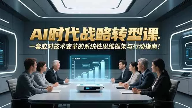 （16989期）AI时代战略转型课：一套应对技术变革的系统性思维框架与行动指南！-鹊桥梦网创