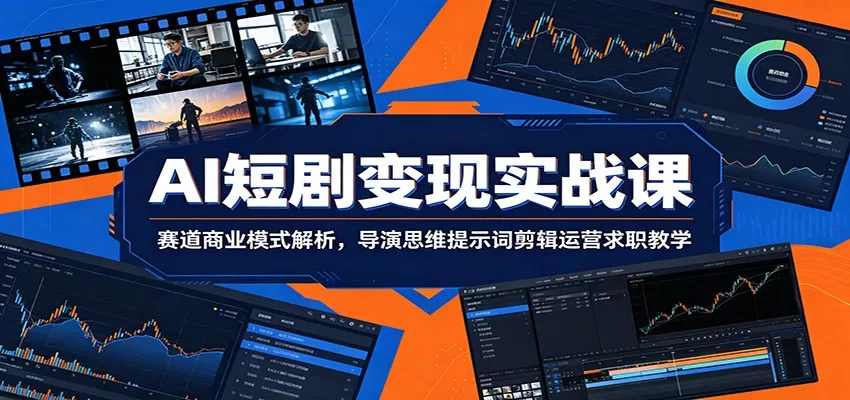 AI短剧变现实战课:赛道商业模式解析,导演思维提示词剪辑运营求职教学 AI短剧变现实战课:赛道商业模式解析,导演思维提示词剪辑运营求职教学