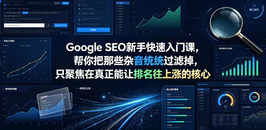 Google SEO新手快速入门课,帮你把那些杂音统统过滤掉,只聚焦在真正能让排名往上涨的核心动作【原创双语字幕】-鹊桥梦网创