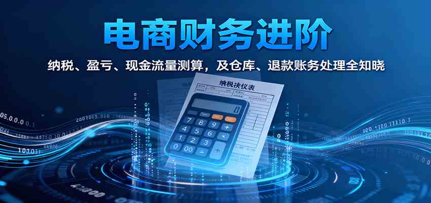 电商财务进阶：纳税、盈亏、现金流量测算，及仓库、退款账务处理全知晓-鹊桥梦网创