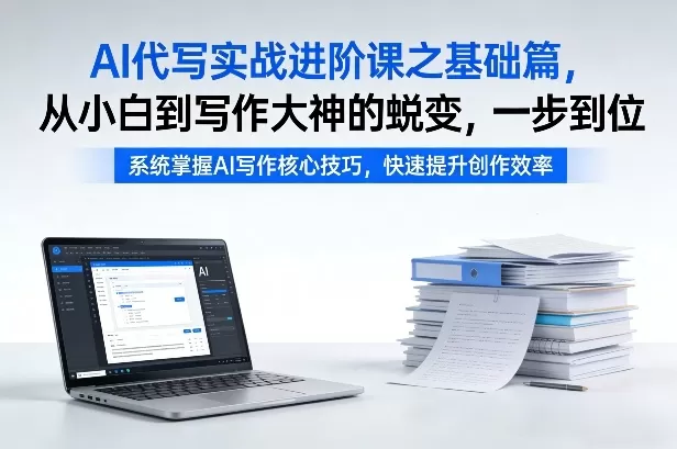 AI代写实战进阶课之基础篇，从小白到写作大神的蜕变，一步到位【揭秘】-鹊桥梦网创