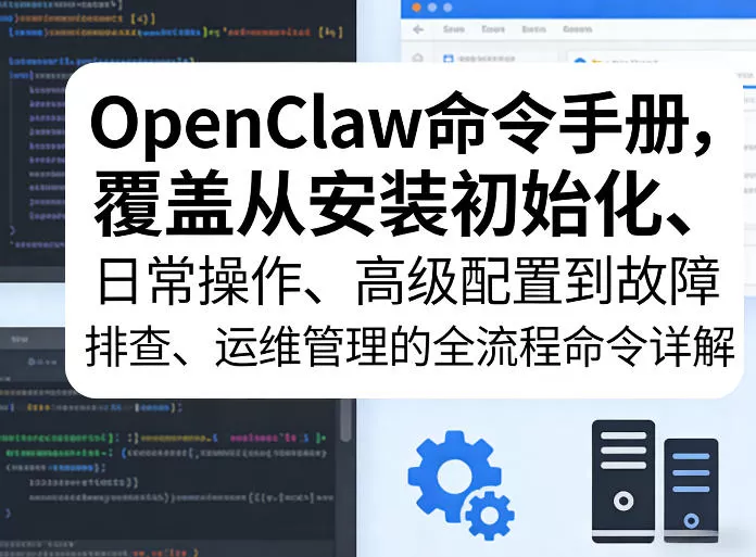 OpenClaw命令手册，覆盖从安装初始化、日常操作、高级配置到故障排查、运维管理的全流程命令详解-鹊桥梦网创