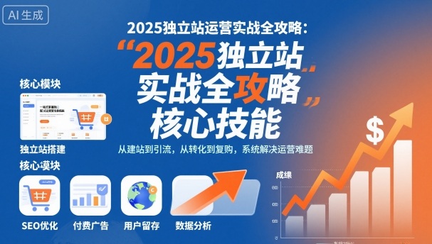 2025独立站运营实战全攻略,一站式掌握独立站运营核心技能-鹊桥梦网创