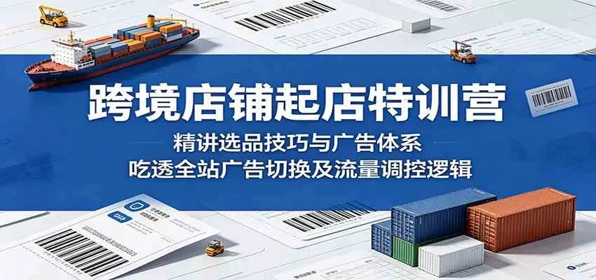 跨境店铺起店特训营：精讲选品技巧与广告体系，吃透全站广告切换及流量调控逻辑-鹊桥梦网创